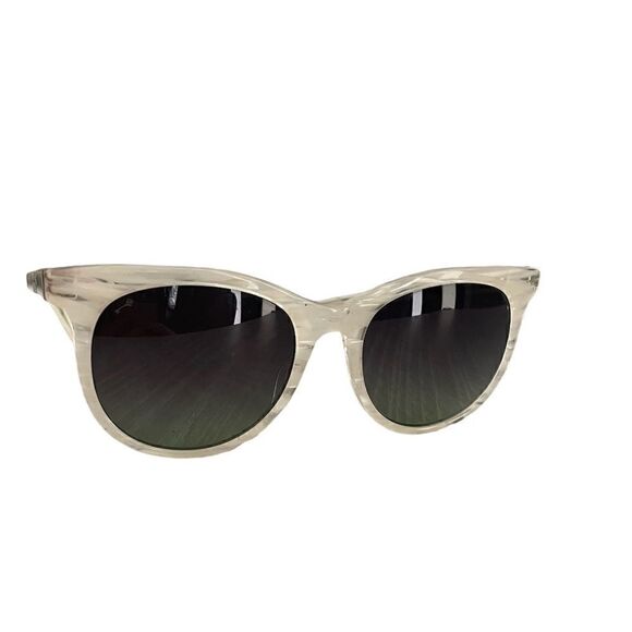 LEISURE SOCIETY $615 Paradis Sunglasses in Glacier /12 K Green Gradient Lense